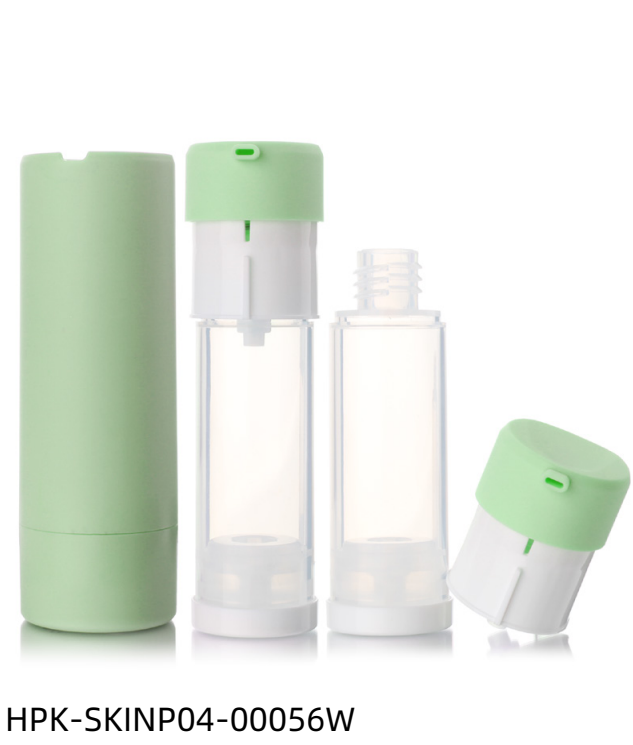 Light Green Refillable Plastic Lotion Bottle
